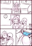  clothed clothing comic female human kayla-na male mammal sans_(undertale) undertale video_games 