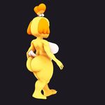  3d animal_crossing butt endless hugebutt hyper isabelle nintendo video_games 