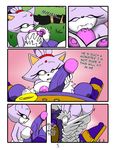 2015 anthro anus areola balls big_breasts big_the_cat blaze_the_cat breasts cat clothing comic english_text erect_nipples erection feline female mammal nipples penis pussy sex sinshadowed_(artist) sonic_(series) text titfuck undressing 