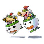  black_eyes bowser_jr. dual_persona fang mario_&amp;_luigi:_paper_jam mario_&amp;_luigi_rpg mario_(series) no_humans official_art open_mouth paper_mario super_mario_bros. white_background 