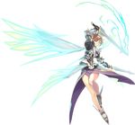 aqua_eyes armor brown_hair dual_wielding eyepatch f8-u_crusader fighter_girl_chronicle full_body holding official_art shimotsuki_eight solo sword transparent_background weapon 