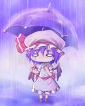  bat_wings coin hat lowres nekoguruma rain remilia_scarlet short_hair solo tears touhou umbrella wings 