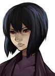  black_hair bob_cut ghost_in_the_shell kusanagi_motoko red_eyes short_hair solo ukokkei 