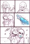  bone clothed clothing comic female human kayla-na male mammal penis sans_(undertale) sex skeleton undertale video_games 