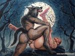  anal anal_penetration anthro balls canine duo human human_on_anthro interspecies male male/male mammal marc_debauch penetration penis were werewolf 
