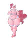  anthro big_breasts breasts chubby clothing costume earth_pony equine female friendship_is_magic hair halloween holidays horse looking_at_viewer mammal mummy my_little_pony nipples overweight pink_hair pink_skin pinkie_pie_(mlp) pony solo undead upright-infinity 