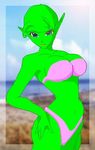  a alien antennae bikini. dragon_ball dragon_ball_z female in piccolo 