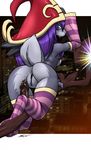  2015 anthro anus breasts clothing dildo female furball hair lagomorph league_of_legends legwear lulu_(lol) mammal purple_hair pussy rabbit raised_tail sex_toy stockings video_games 