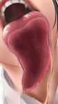  against_fourth_wall against_glass close-up kabeu_mariko licking lips long_tongue open_mouth original saliva saliva_trail solo teeth tongue tongue_out water_drop 