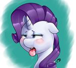  2015 blush drooling equine eyeshadow female friendship_is_magic hair hi_res horn long_hair looking_at_viewer makeup mammal my_little_pony open_mouth purple_hair rarity_(mlp) saliva solo stingray970 tongue tongue_out unicorn 
