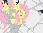  2015 absurd_res anthro anthrofied arachnid arthropod barefoot bdsm blush bondage bound breasts equine female fluttershy_(mlp) friendship_is_magic hair hi_res humanoid_feet long_hair mammal my_little_pony nipples open_mouth pegasus restrained spider spiderweber sweat wings 