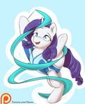  2015 alasou blue_eyes clothing equine female friendship_is_magic fur gymnast gymnastics hair horn mammal my_little_pony open_mouth patreon purple_hair rarity_(mlp) solo underhoof unicorn white_fur 