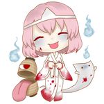  blood blood_on_face bloody_clothes bloody_hands chibi chouchin_obake floating full_body ghost halloween hitodama ittan_momen japanese_clothes kimono long_sleeves lowres pale_color pale_skin pink_hair rinui saigyouji_yuyuko shiroshouzoku short_hair smile solo tongue tongue_out touhou transparent_background triangular_headpiece white_kimono wide_sleeves 
