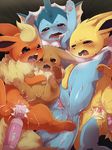  anal anal_beads anal_penetration anus blue_eyes blush brown_eyes dagasi eevee eeveelution female feral flareon group jolteon lying nintendo on_back open_mouth orgasm pawpads penetration pok&eacute;mon purple_eyes pussy pussy_ejaculation pussy_juice saliva sex_toy tears tongue vaporeon vibrator video_games 