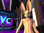  anthro bifrost camrocks123 clothed clothing fur green_eyes gyc half-dressed lagomorph male mammal ona rabbit screencap second_life solo_focus standing topless white_fur 