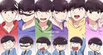  :3 artist_name bad_id bad_pixiv_id brothers brown_eyes brown_hair copyright_name grin heart heart_in_mouth hood hoodie male_focus matsuno_choromatsu matsuno_ichimatsu matsuno_juushimatsu matsuno_karamatsu matsuno_osomatsu matsuno_todomatsu mery_(apfl0515) multiple_boys necktie open_mouth osomatsu-kun osomatsu-san sextuplets siblings smile sunglasses v 