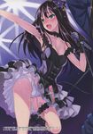  :d armpits black_dress black_gothic_dress_(idolmaster) black_hair breasts cleavage dress flower gloves green_eyes hair_flower hair_ornament highres idolmaster idolmaster_cinderella_girls imageboard_sample jpeg_artifacts long_hair masturbation matsuryuu medium_breasts microphone open_mouth panties pussy_juice scan shibuya_rin sleeveless sleeveless_dress smile solo stealth_masturbation sweat tears translation_request underwear vibrator vibrator_under_clothes vibrator_under_panties white_panties 