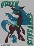  2015 absurd_res changeling english_text equine fangs friendship_is_magic girlsay green_eyes hair hi_res horn long_hair looking_at_viewer mammal my_little_pony queen_chrysalis_(mlp) ribbons slit_pupils solo text wings wodahseht 