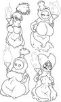  big_breasts black_and_white breasts eyelashes featureless_breasts featureless_crotch fire ghost huge_breasts monochrome mouthless nintendo not_furry ocarina_of_time poe_sisters snugundies spirit the_legend_of_zelda torch video_games wide_hips 