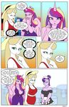  &lt;3 anthro anthrofied blonde_hair breasts cleavage clothed clothing comic crystal_pony_(mlp) dekomaru dialogue dress ear_piercing english_text equine female friendship_is_magic fur green_eyes hair horn maid_uniform mammal multicolored_hair my_little_pony piercing pink_fur purple_eyes purple_hair shirt skirt sun_hat tank_top text thehotroom unicorn uniform white_fur winged_unicorn wings 