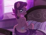  2015 bed blue_eyes cutie_mark equine eyeshadow female friendship_is_magic horse makeup mammal my_little_pony necklace pony pose radiantrealm sitting solo spoiled_rich_(mlp) 