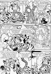  anthro black_and_white butt canine comic feline female fox freddy_andersson male mammal monochrome pixie rat rodent tiger 