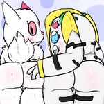  anthro beramsic_(artist) blue_background butt butt_grab butt_squeeze duo female fur hand_on_butt legendary_pok&eacute;mon looking_at_viewer looking_back nintendo pok&eacute;mon rear_view regigigas simple_background video_games white_fur wide_eyed zangoose 
