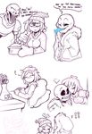 bone clothed clothing female human kayla-na male mammal monster papyrus_(undertale) protagonist_(undertale) sans_(undertale) skeleton undertale video_games 