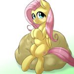  2015 behind-space blush cute equine female feral fluttershy_(mlp) friendship_is_magic mammal my_little_pony pegasus smile solo wings 