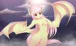  2015 anthro anthrofied bat_pony bat_wings breasts equine female flutterbat_(mlp) fluttershy_(mlp) friendship_is_magic full_moon hair long_hair mammal moon my_little_pony night nipples nude open_mouth outside pastelmistress pink_hair pussy red_eyes solo wings 
