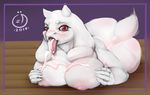  2015 anthro areola big_breasts blush breasts caprine cum cum_in_mouth cum_inside cum_on_breasts cum_on_face cum_on_tongue female goat huge_breasts long_ears looking_at_viewer lying mammal monster nipples nude open_mouth ozi-rz solo tongue tongue_out toriel undertale video_games 