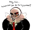  ... 2015 ? bone clothed clothing dialogue english_text grin jacket looking_at_viewer male open_jacket pastel-possum red_eyes sans_(undertale) simple_background skeleton smile solo teeth text undertale video_games white_background 