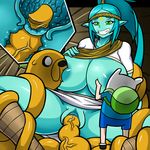  1girl 2015 2boys adventure_time anthro areola bestiality big_breasts blue_hair blue_skin blush bottomless breastfeeding breasts canine canyon_(adventure_time) canyon_(character) dog dr._omonemushi dr.bug erect_nipples erection female finn finn_the_human gangbang giantess green_eyes group_sex huge_breasts human jake jake_the_dog male mammal multiple_boys navel nipples nude open_mouth penetration penis pussy sex shiny shiny_skin smile tiara unknown_species vaginal vaginal_penetration 