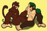  anthro ape baboon balls fur hair male mammal monkey noblekitty1_(artist) nude prehensile_feet primate 