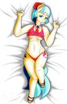  anthro anthrofied bed bedroom_eyes breasts clothed clothing coco_pommel_(mlp) cream_fur cutie_mark dekomaru earth_pony equine female flower flower_in_hair friendship_is_magic fur hair half-closed_eyes horse looking_at_viewer lying mammal multicolored_hair my_little_pony navel on_back panties plant pony seductive shirt solo tank_top teal_hair thehotroom two_tone_hair underwear 