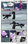  2015 blue_hair comic donzatch english_text equine female fight friendship_is_magic fur hair horn horse male mammal melee_weapon multicolored_hair my_little_pony pony purple_eyes purple_fur purple_hair shining_armor_(mlp) sliver_blood stab sword text twilight_sparkle_(mlp) weapon white_fur winged_unicorn wings 