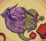  aliasing awesomenauts blush dragon duo erection eyes_closed female flora_fauna gnaw_(awesomenauts) high-angle_shot horn lalzimsooodrunkrightnow licking lying male male/female nibbs nude on_back open_mouth oral penis penis_lick plant scalie semi-anthro sex signature spread_legs spreading tapering_penis tongue tongue_out video_games 