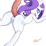  2015 anal anal_penetration anus blue_eyes butt cutie_mark disembodied_penis dock duo equine female feral friendship_is_magic hair horn male male/female mammal mustang-blaze my_little_pony open_mouth penetration penis purple_hair pussy raised_tail rarity_(mlp) sex simple_background solo_focus unicorn white_background 