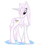  cutie_mark equine female feral fleur_de_lis_(mlp) friendship_is_magic fur groovebird happy horn horse mammal my_little_pony pony purple_eyes simple_background smile solo suggestive unicorn water wet white_background white_fur white_sclera white_theme 