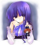  bad_id bad_pixiv_id blue_hair chibi frederica_bernkastel hinase_haruka multiple_girls ribbon umineko_no_naku_koro_ni ushiromiya_ange 