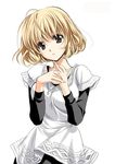  aoki_yuriko bakuman blonde_hair brown_eyes hands jewelry kanna_(plum) looking_at_viewer mole necklace parted_lips short_hair simple_background solo white_background 