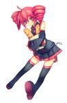  bad_id bad_pixiv_id baguette bread drill_hair food kasane_teto mzz red_eyes red_hair solo thighhighs twin_drills twintails utau 