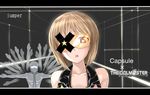  brown_eyes brown_hair capsule_(band) hagiwara_yukiho hidebou idolmaster idolmaster_(classic) parody short_hair solo 