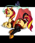  2015 clothing equestria_girls equine female feral horn longinius mammal my_little_pony solo sunset_shimmer_(eg) underwear unicorn 