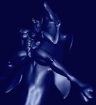  3d_(artwork) abdominals anal breasts canine cgi dark digital_media_(artwork) duo female from_behind mammal monster multi_breast pussy sculptris underwater water were werewolf zevex 