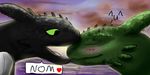  affection alban automail black_scales blush cute dragon fullmetal_alchemist green_eyes green_scales how_to_train_your_dragon night_fury prosthetic reptile risk_leonhart_strife scales scalie smile zenkhai 