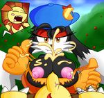  2015 big_breasts bra breasts canine clothing crossgender cum feline female huge_breasts klonoa klonoa_(series) male mammal nipples penis popka puffy_nipples sex slickehedge tight_clothing titfuck underwear video_games 