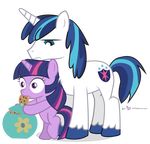  2015 blue_eyes cookie cutie_mark dm29 duo equine female food friendship_is_magic horn jar male mammal my_little_pony shining_armor_(mlp) sibling twilight_sparkle_(mlp) unicorn young 