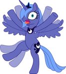  cutie_mark equine female friendship_is_magic horn horse mammal my_little_pony open_mouth pony princess_luna_(mlp) simple_background solo source_request tongue tongue_out unknown_artist wide_eyed winged_unicorn wings 