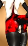  2015 anthro breasts brown_background butt clothing digital_media_(artwork) faceless_female female irae kaala legwear simple_background star thigh_highs torso_shot var&#039;kel 